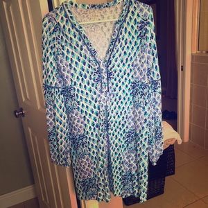 Lilly Pulitzer pineapple dress size medium. EUC.